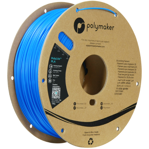 Polymaker PolyLite PLA Azure Blue – Lichtblauw filament