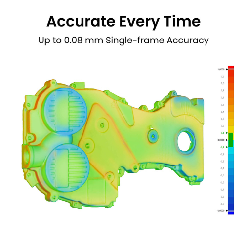 Voorbeeld scan met hoge single-frame accuracy van 0,08 mm met de Revopoint POP 3 Plus 3D Scanner