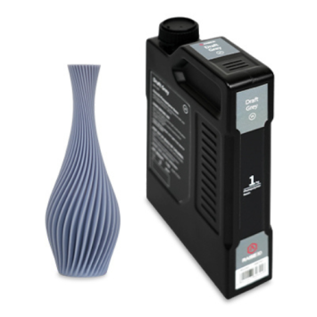 Raise3D Draft Grey Resin 1kg met grijs geprint prototype