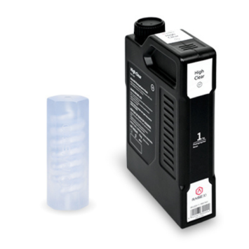 Raise3D High Clear Resin 1kg met transparant geprint model