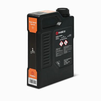 Raise3D High Detail Apricot Resin 1kg fles, gezien van rechtsvoor