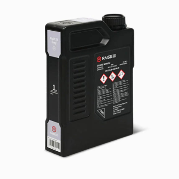 Raise3D Rigid 3K Grey Resin 1kg fles, gezien van rechtsvoor