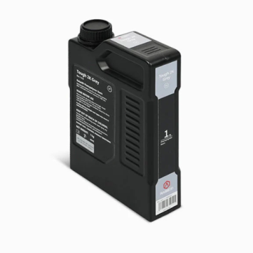 Raise3D Tough 2K Grey Resin 1kg fles, gezien van linksvoor