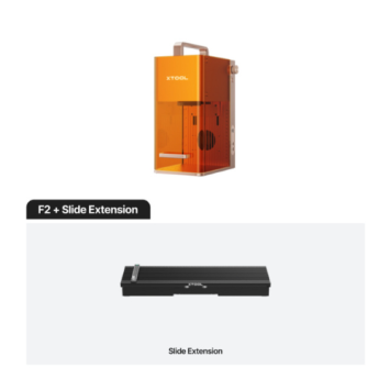 xTool F2 Plus met Slide Extension – lasergraveerder met groter werkgebied tot 400 × 115 mm